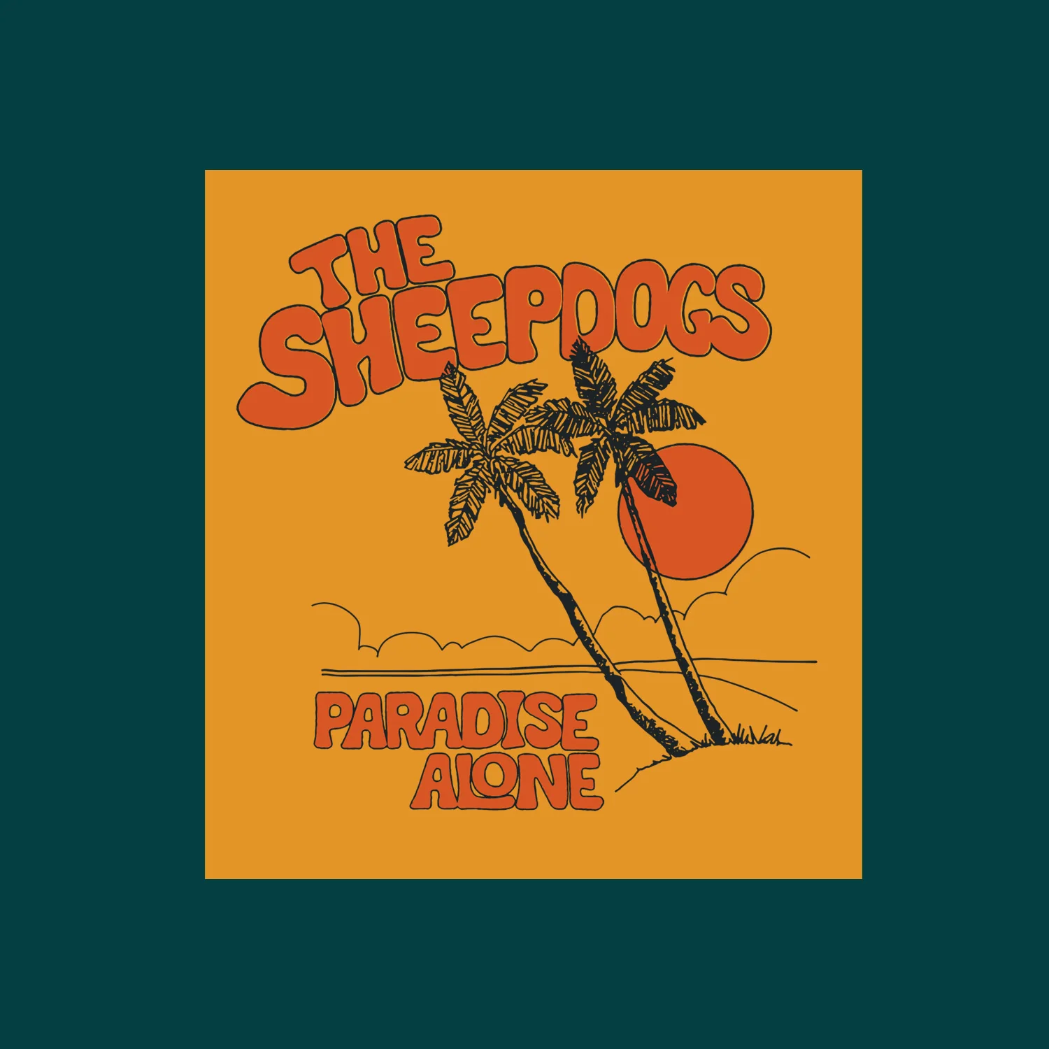 Paradise Alone - Yellow Sunset Tee - Image 2
